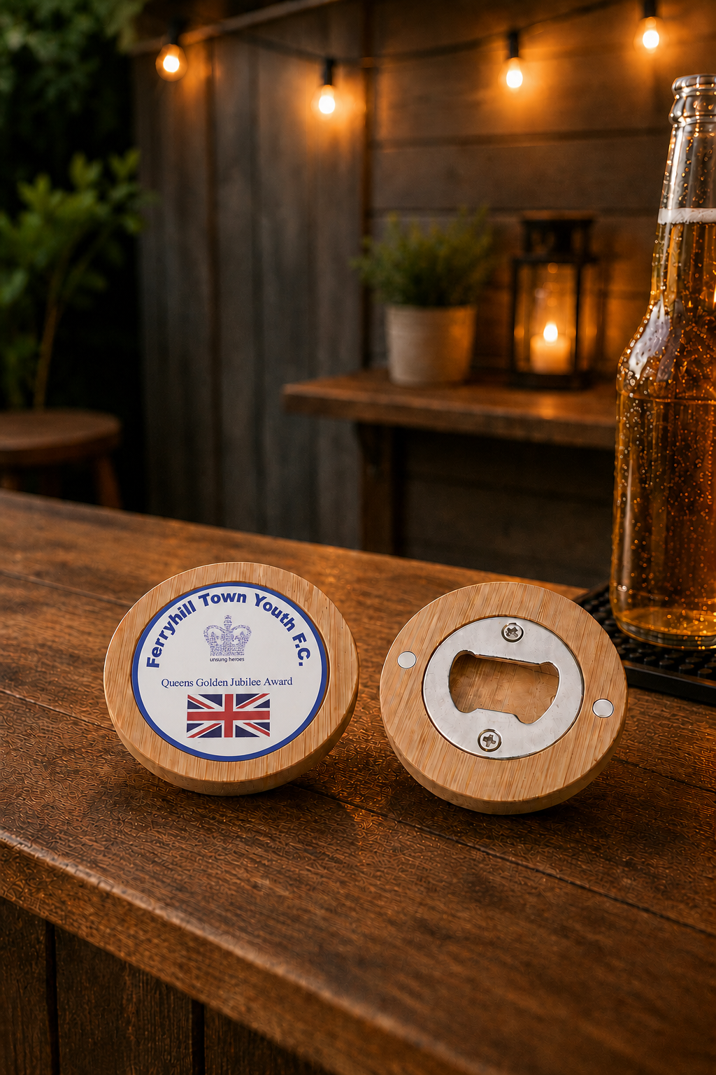 Ferryhill Town Youth FC - Bamboo Lid Bottle Opener