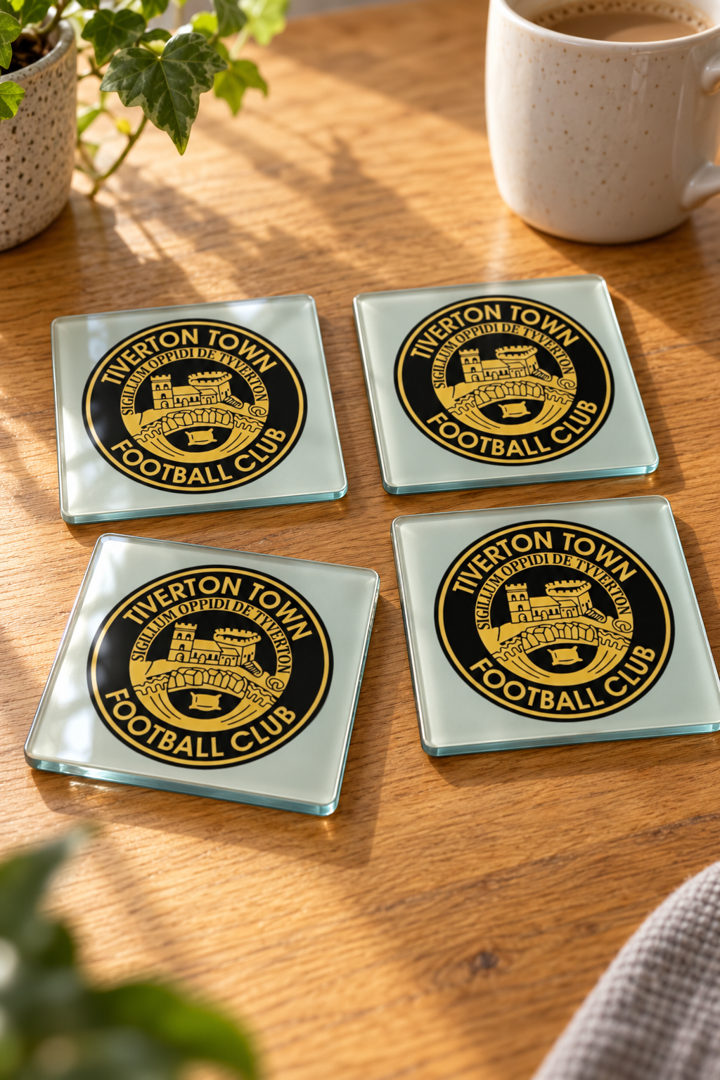 Tiverton Town FC - Glass Coasters (4)