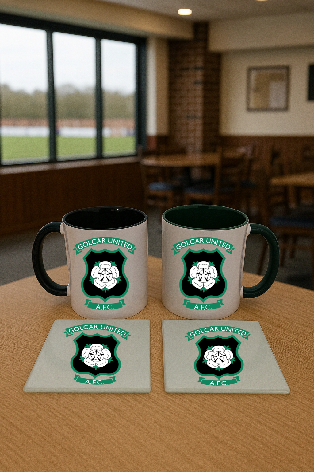 Mug & Coaster Bundle - Golcar United FC (Black & Green)