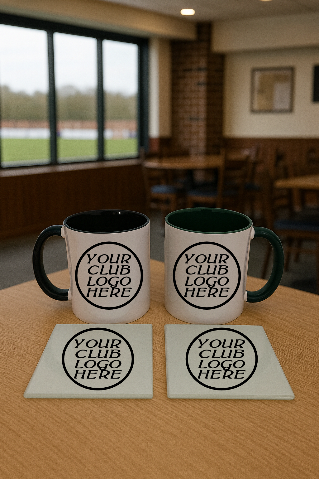 Mug & Coaster Bundle - Black and Green