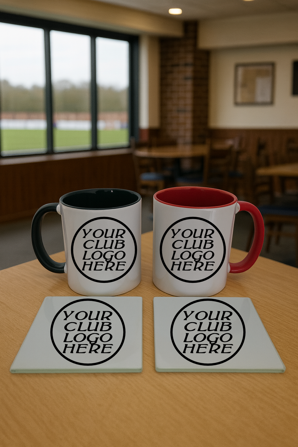 Mug & Coaster Bundle - Black and Red