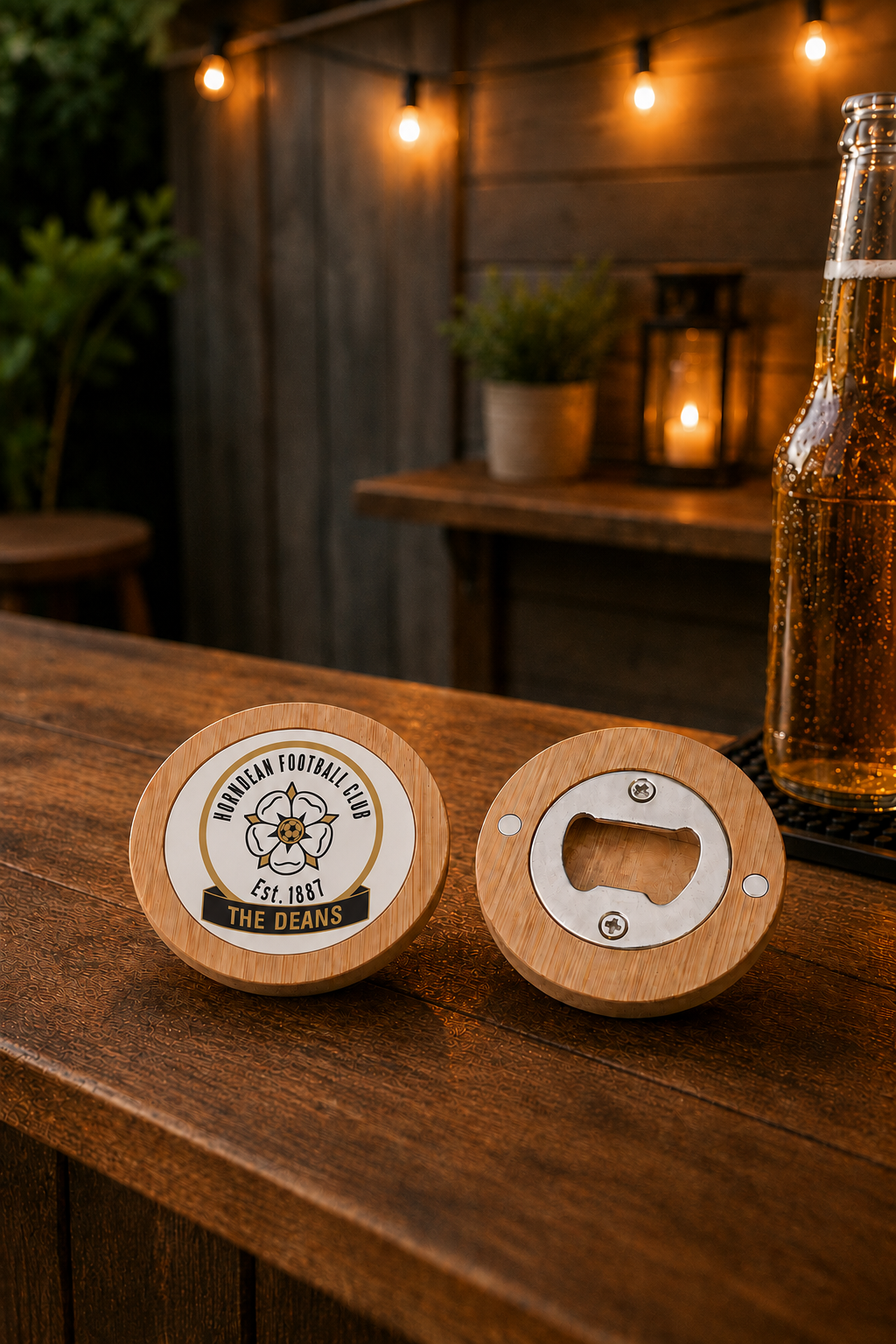 Horndean FC - Bamboo Lid Bottle Opener