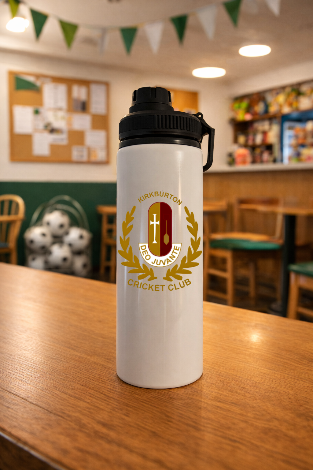 Kirkburton Cricket Club - Water Bottle - Black