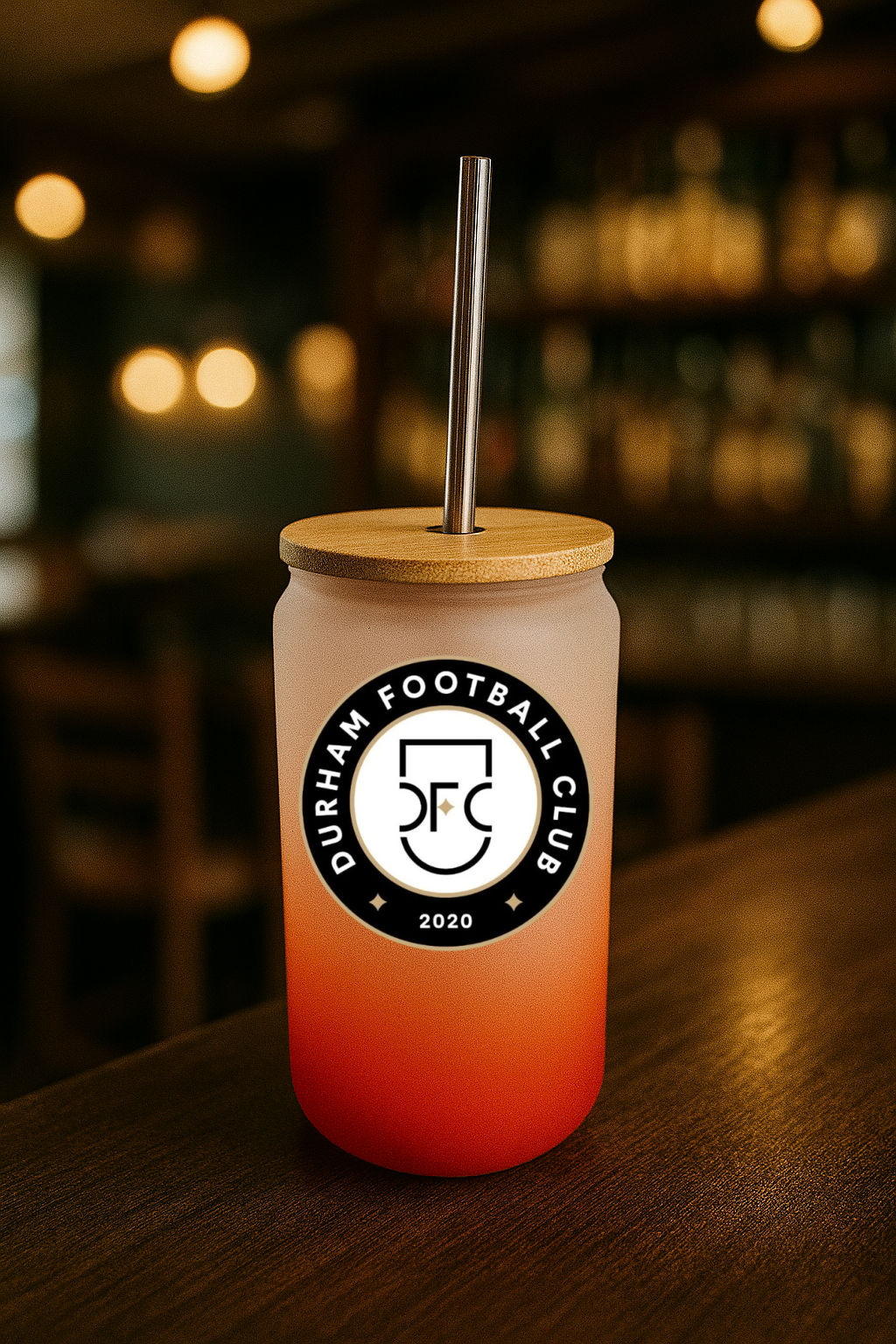 Durham FC - Bamboo Lid Glass Jar