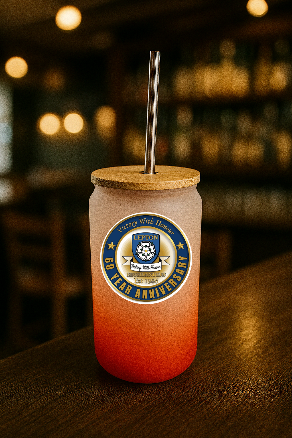 Lepton Highlanders FC, JFC, CC & SC Special Edition - Bamboo Lid Glass Jar - Red