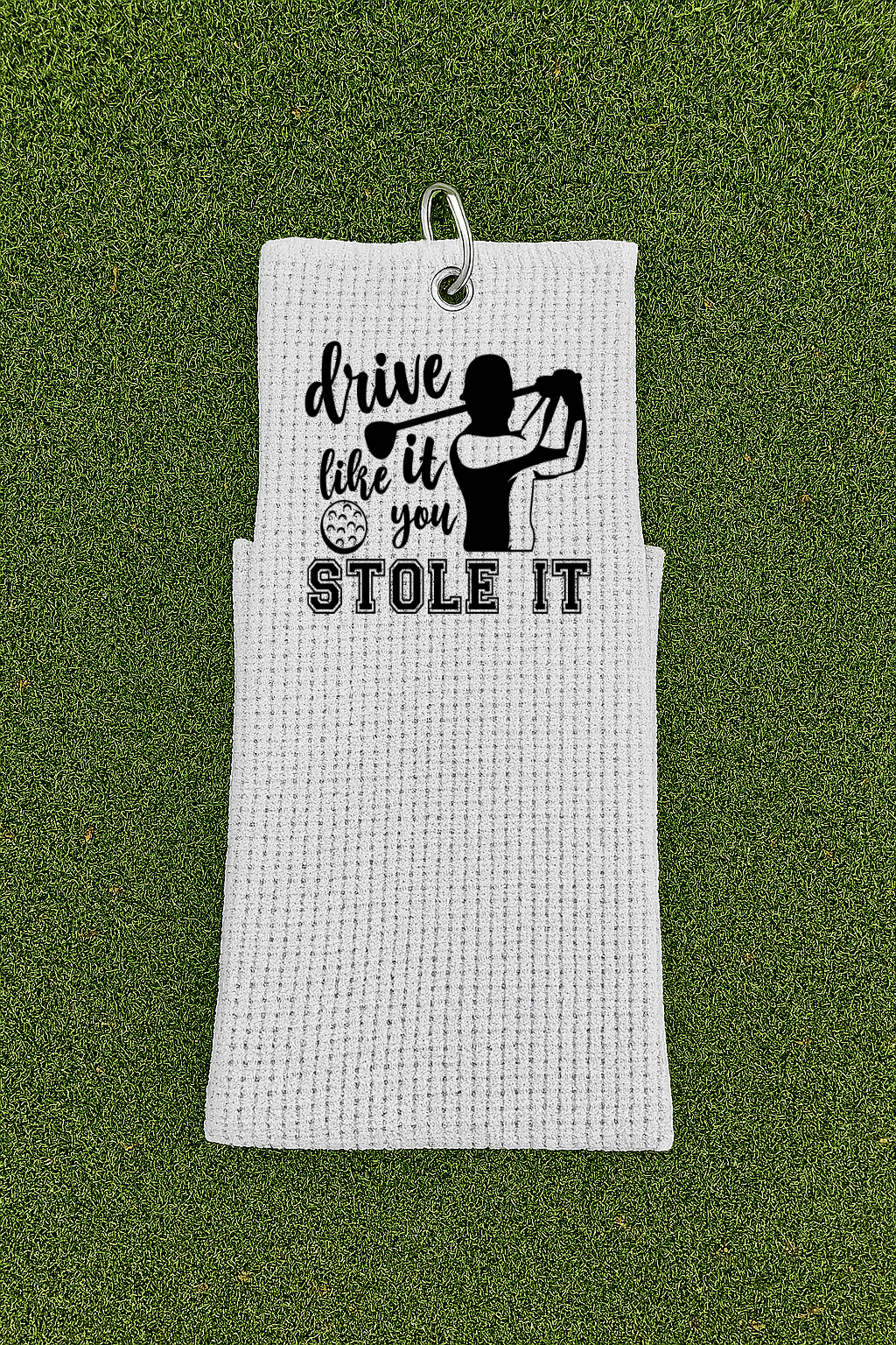 Waffle Golf Towel - Drive It Like You Stole It