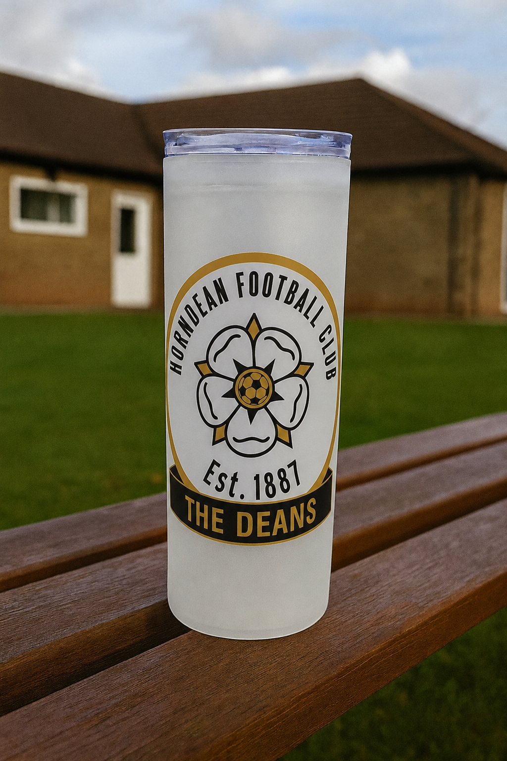 Horndean FC - Clear Frosted Glass Jar