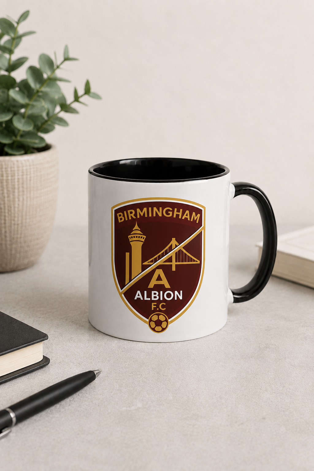 Birmingham Albion FC - Black Coloured Mug