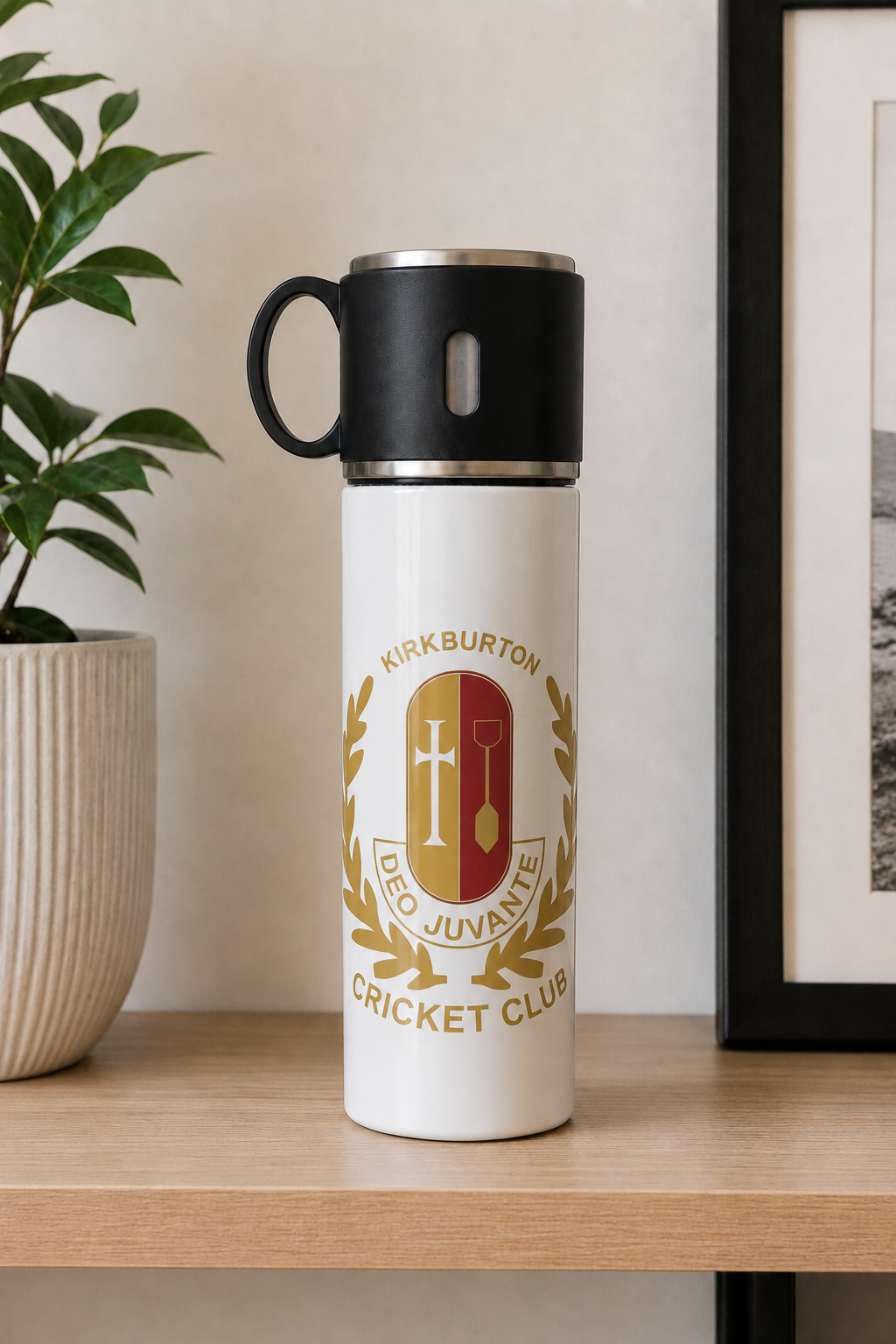 Kirkburton Cricket Club - Travel Flask With Cup Lid