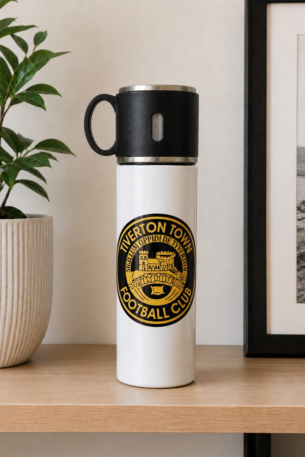 Tiverton Town FC - Travel Flask With Cup Lid