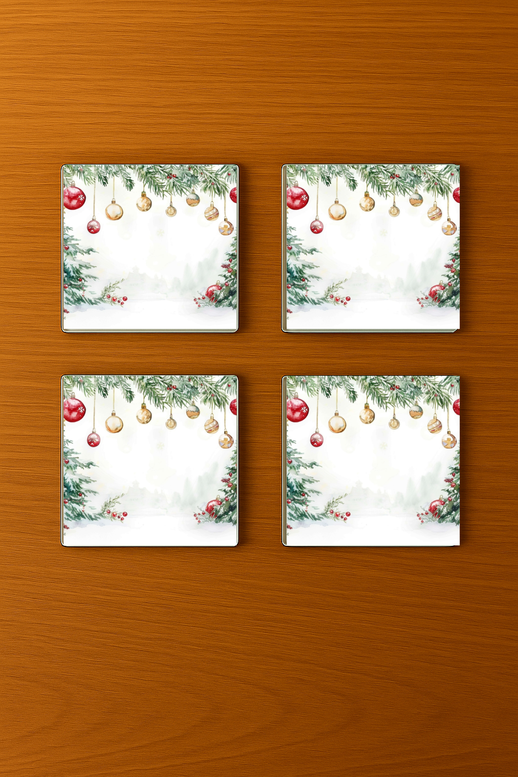 Christmas Selection - Glass Coasters (4)