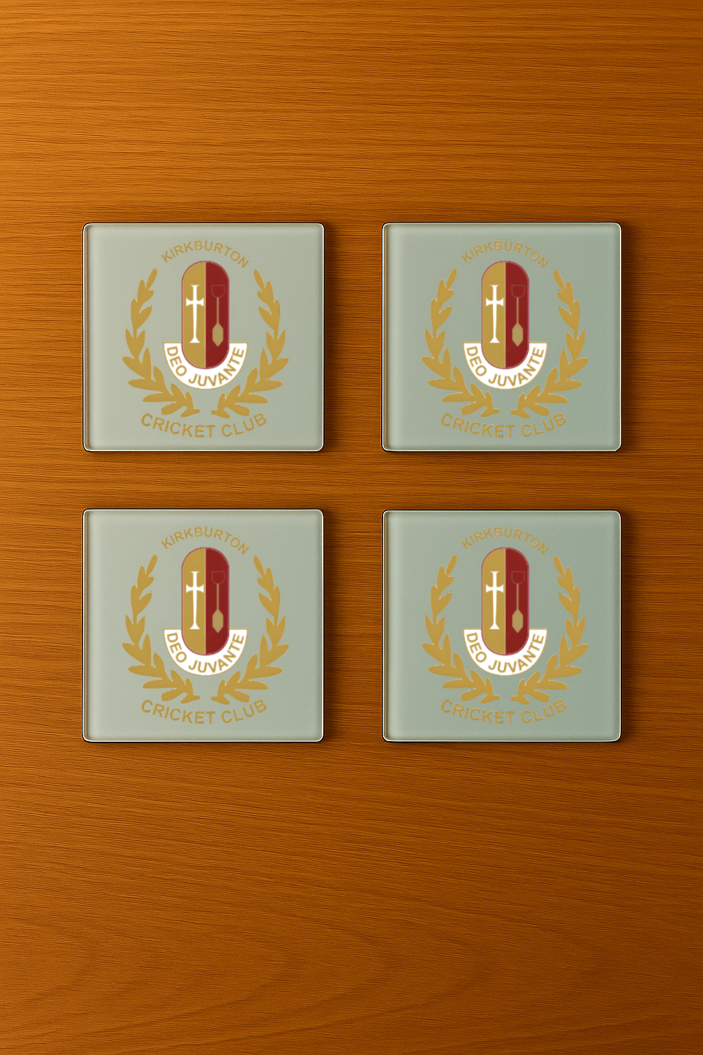 Kirkburton Cricket Club - Glass Coasters (4)