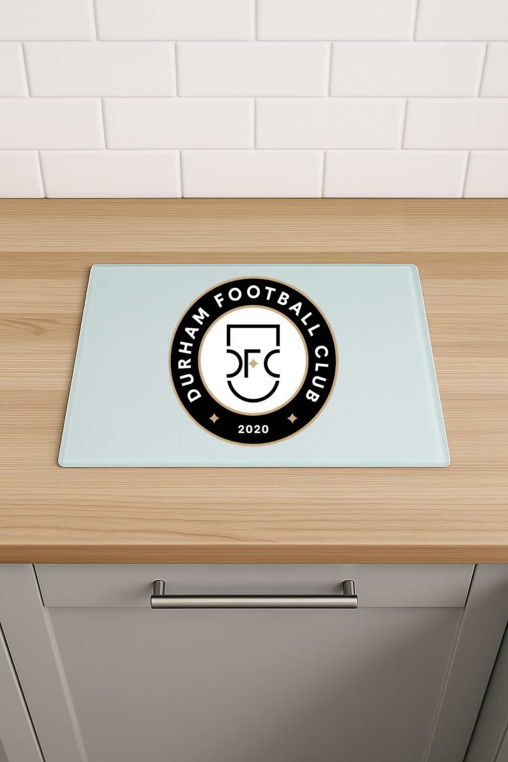 Durham FC - Chinchilla Glass Chopping Board