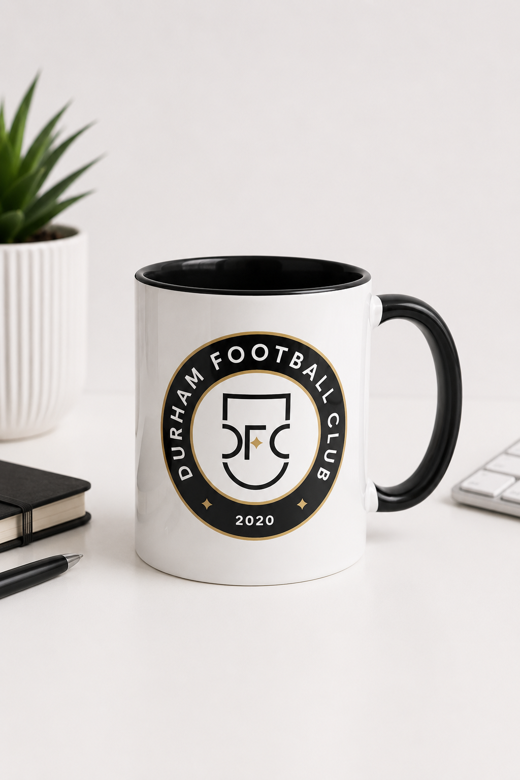 Durham FC - Black Coloured Mug