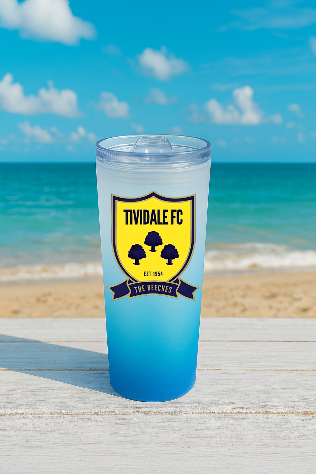 Tividale FC - Sky Blue Frosted Glass Jar