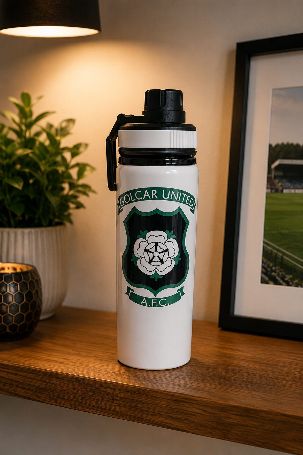 Golcar United AFC - Water Bottle - Grey