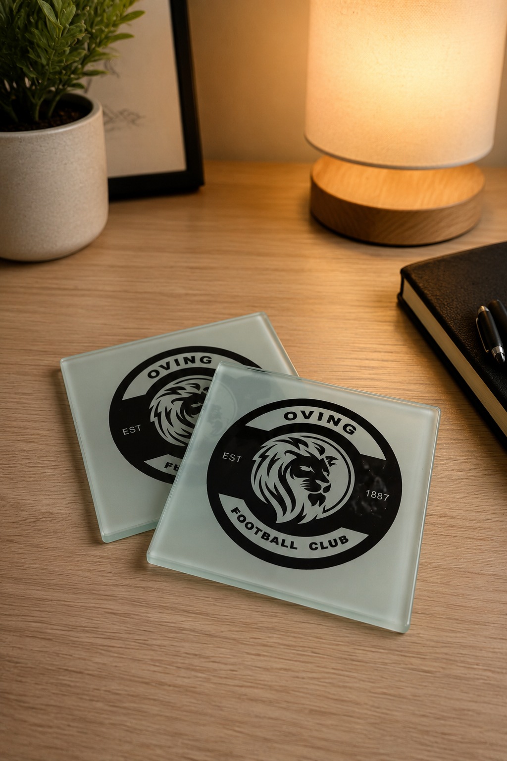 Oving FC - Glass Coasters (4)
