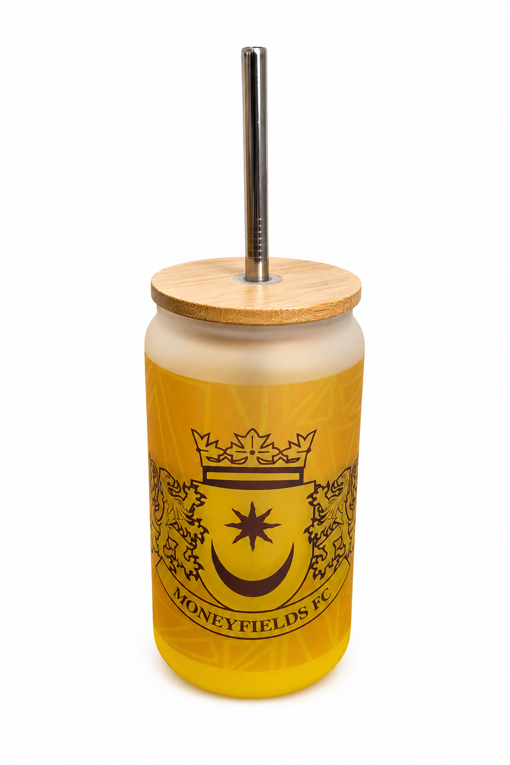 Moneyfields FC - Bamboo Lid Glass Jar - Yellow