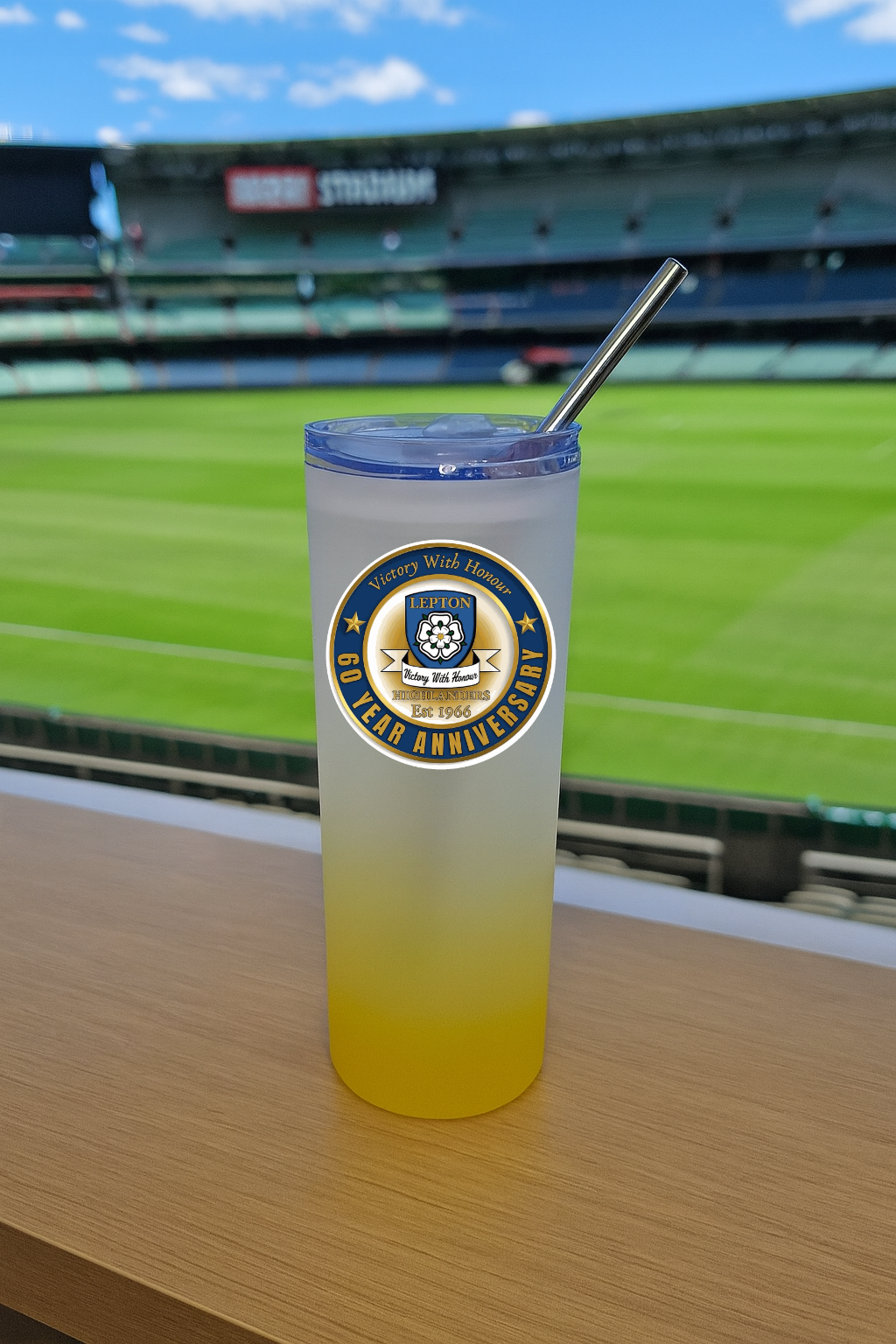 Lepton Highlanders FC, JFC, CC & SC Special Edition - Yellow Frosted Glass Jar
