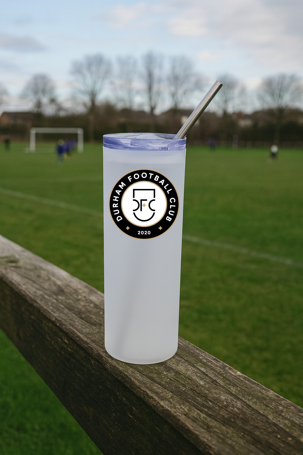 Durham FC - Clear Frosted Glass Jar
