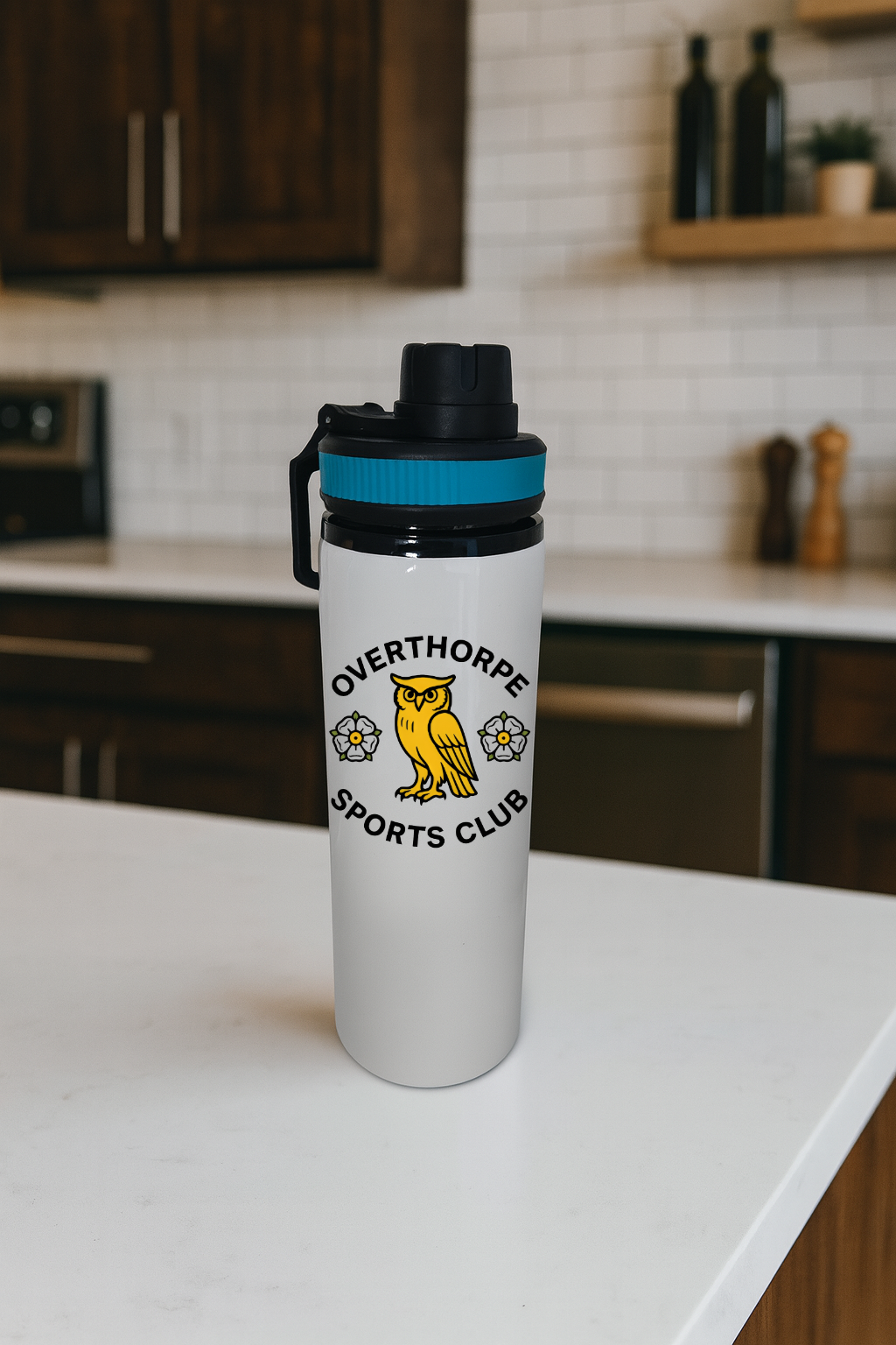 Overthorpe Sports Club FC - Water Bottle - Blue