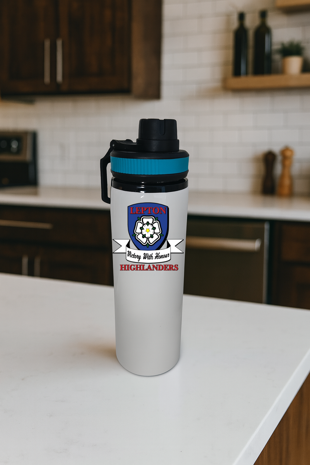 Lepton Highlanders FC, JFC, CC & SC - Water Bottle (Blue)