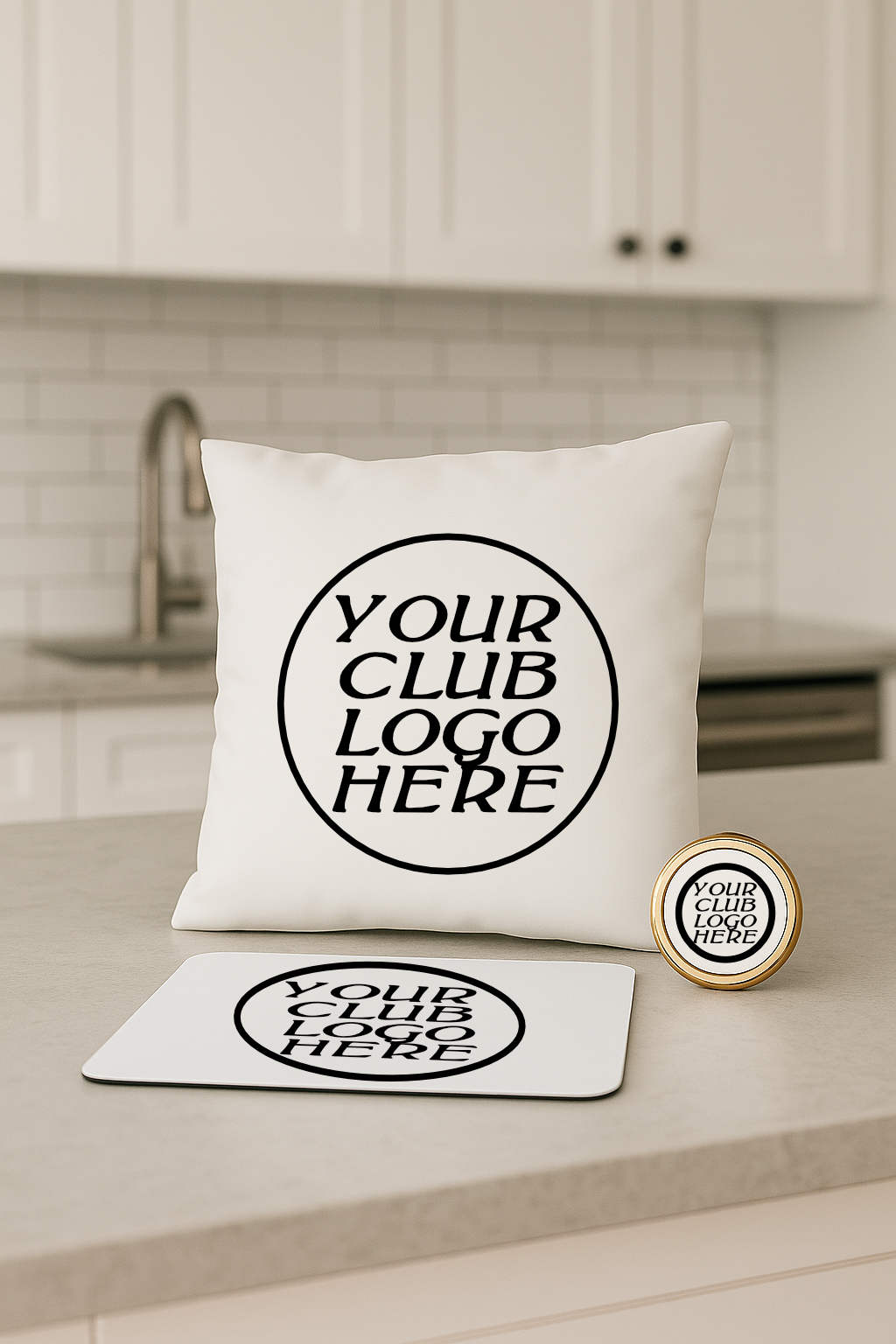Cushion, Mousepad & Car Air Freshener Bundle
