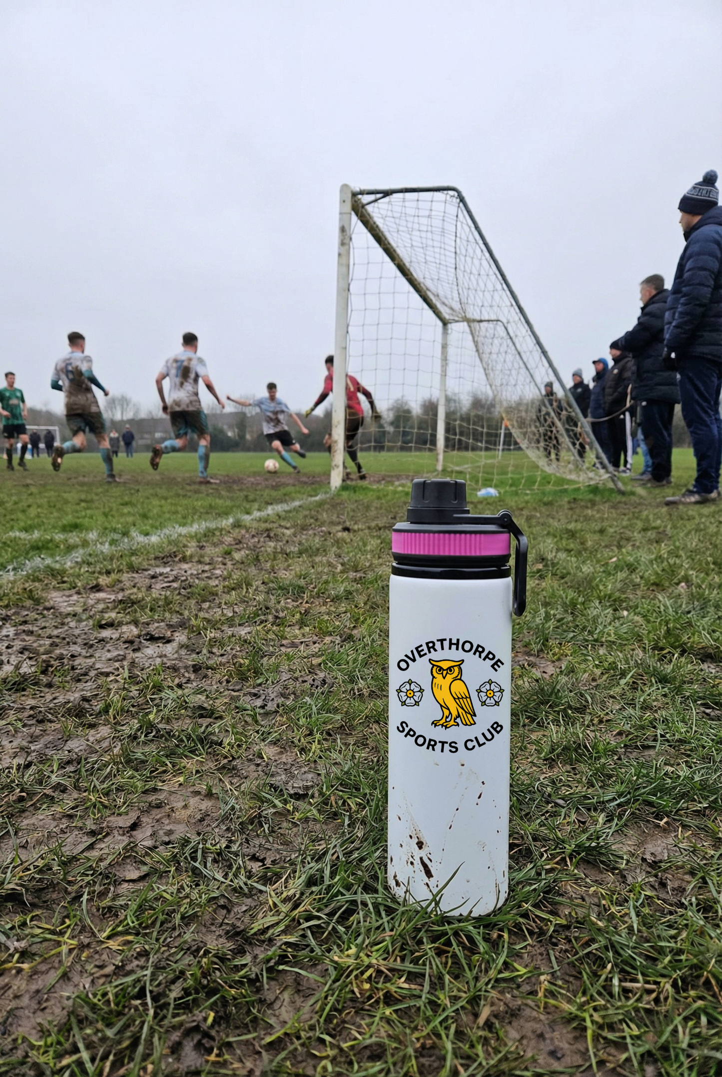 Overthorpe Sports Club FC - Water Bottle - Pink