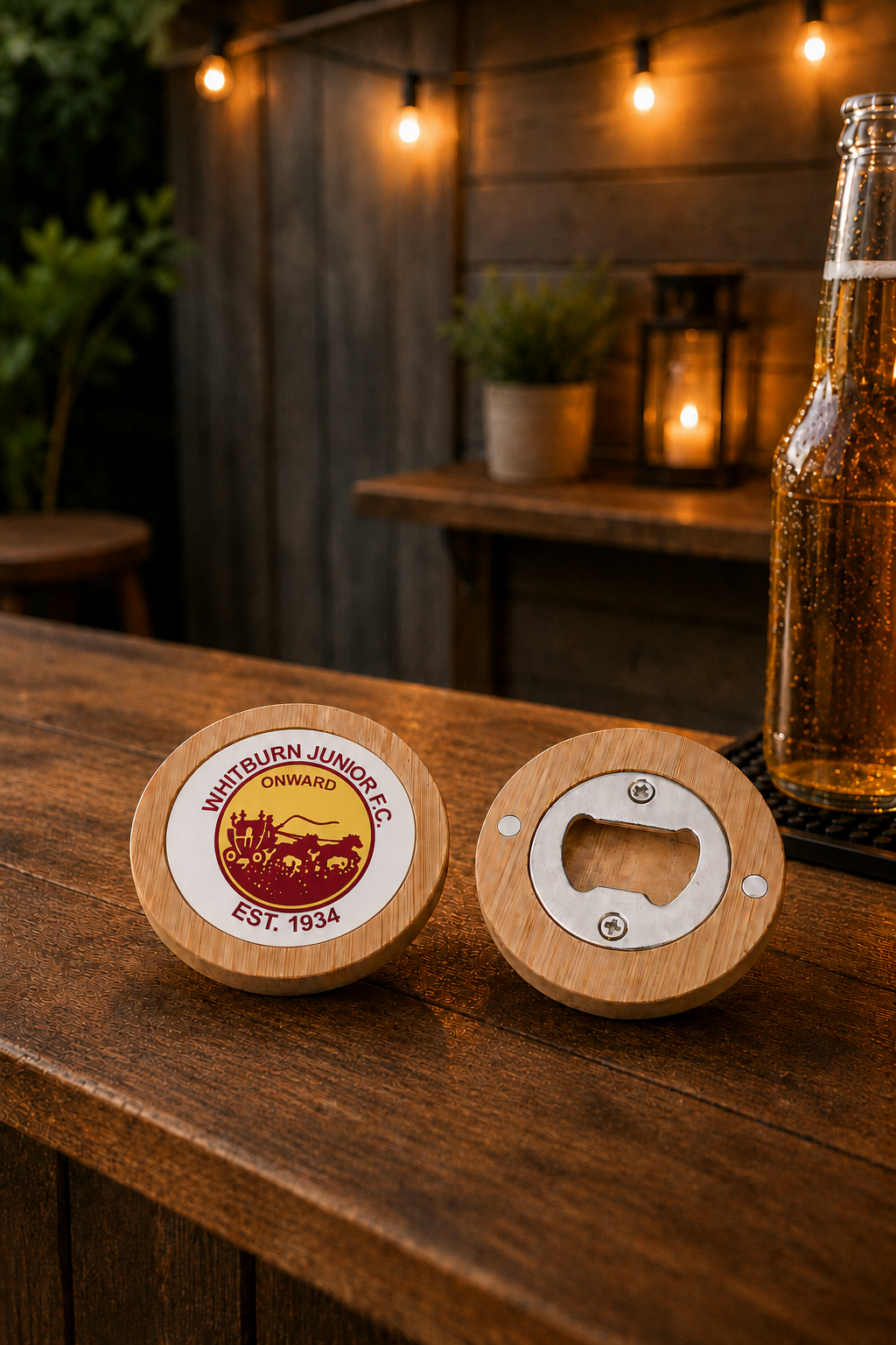 Whitburn Junior FC - Bamboo Lid Bottle Opener