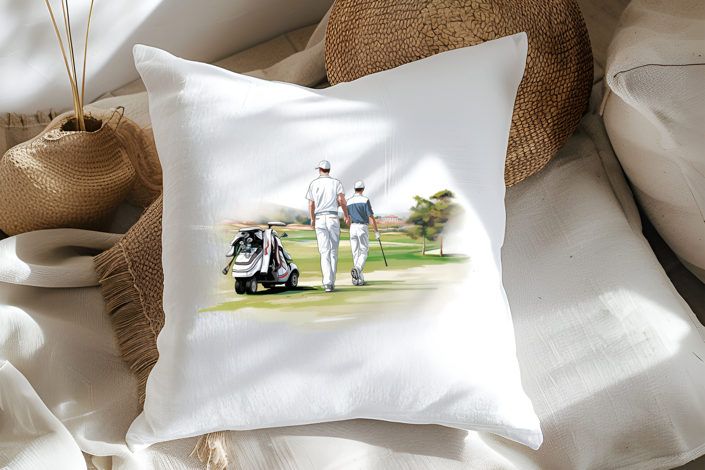 Walking the Course Golf Cushion