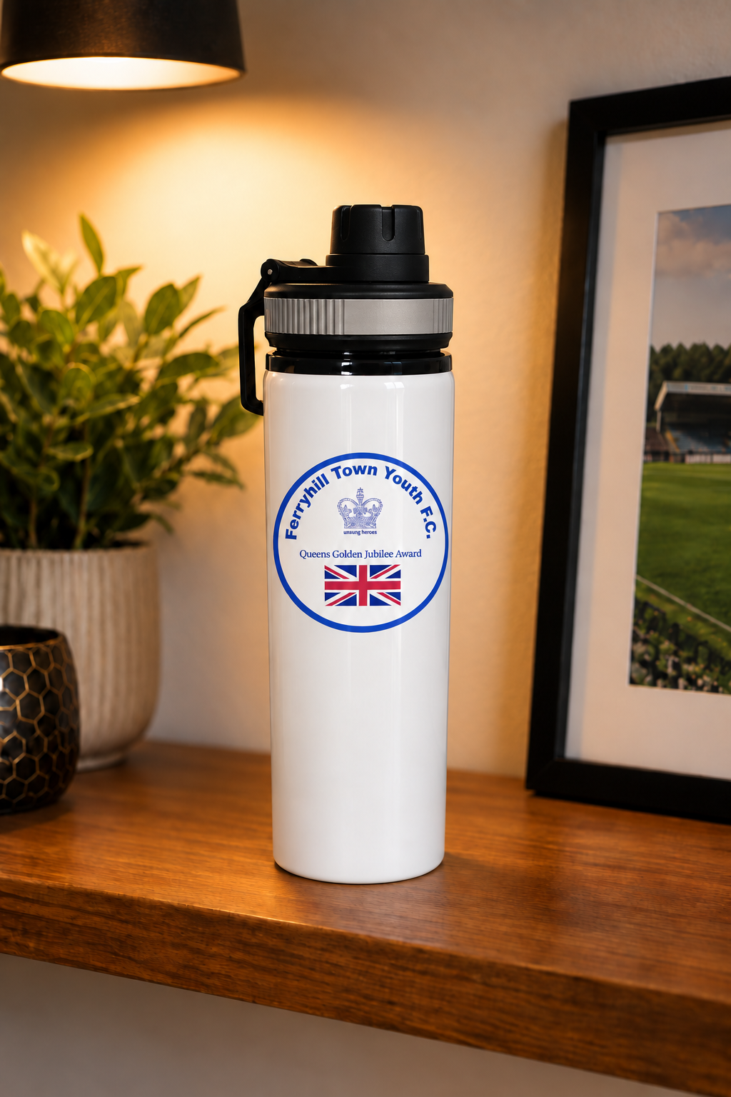 Ferryhill Town Youth FC - Water Bottle - Grey