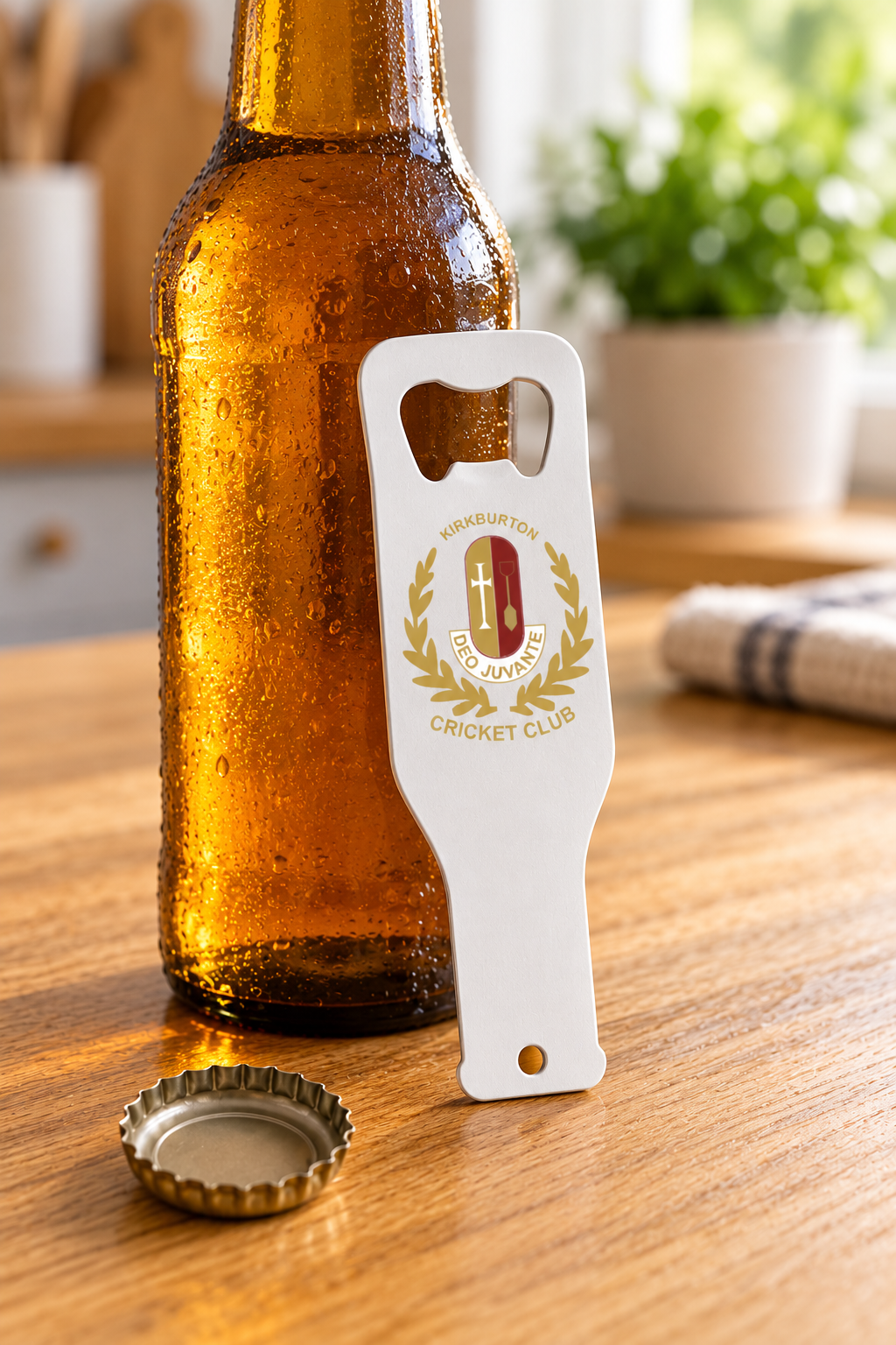 Kirkburton Cricket Club - Bottle Opener - Beer Bottle Shaped