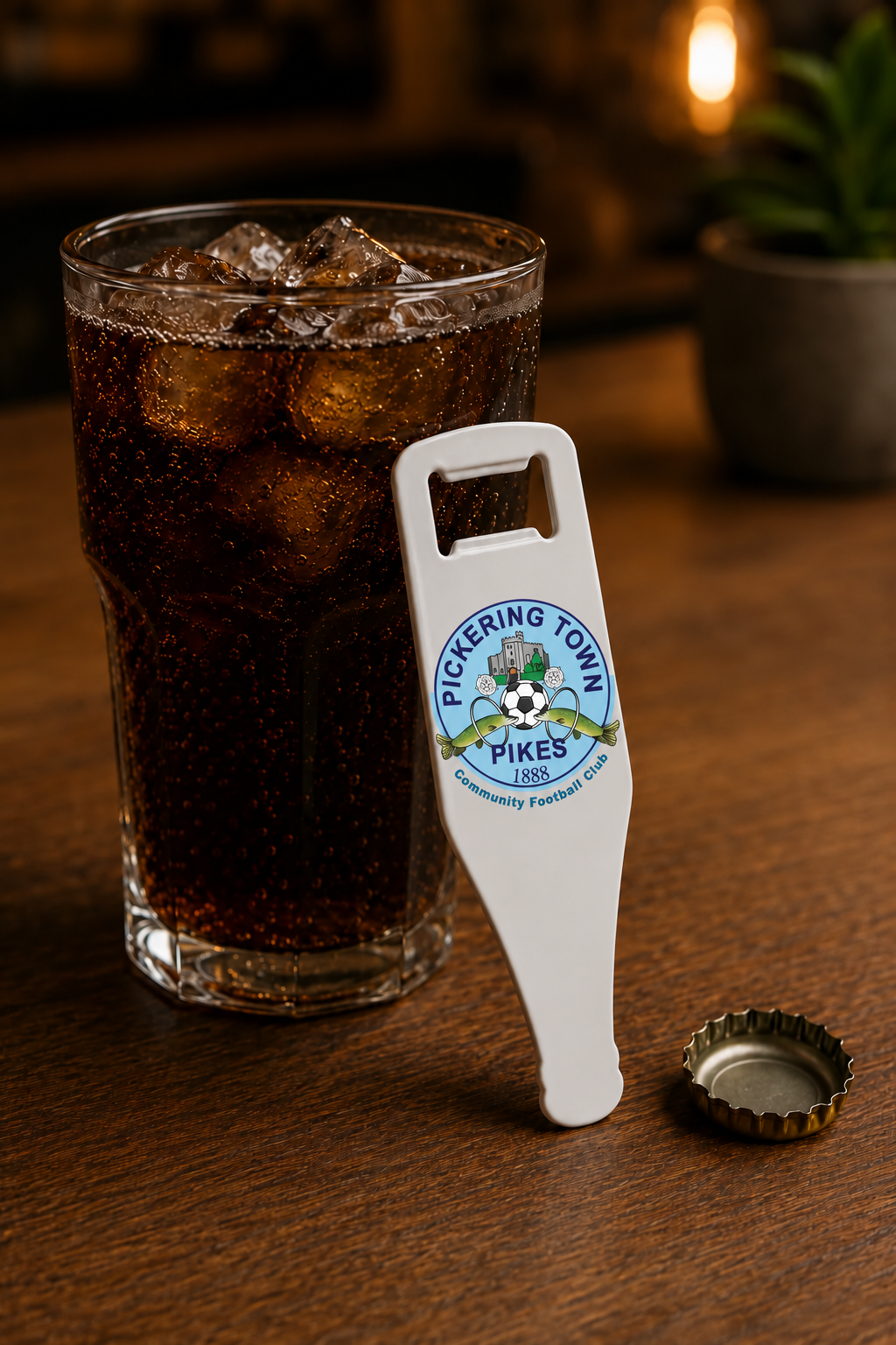 Pickering Town FC Wine Shaped Bottle Opener mockup