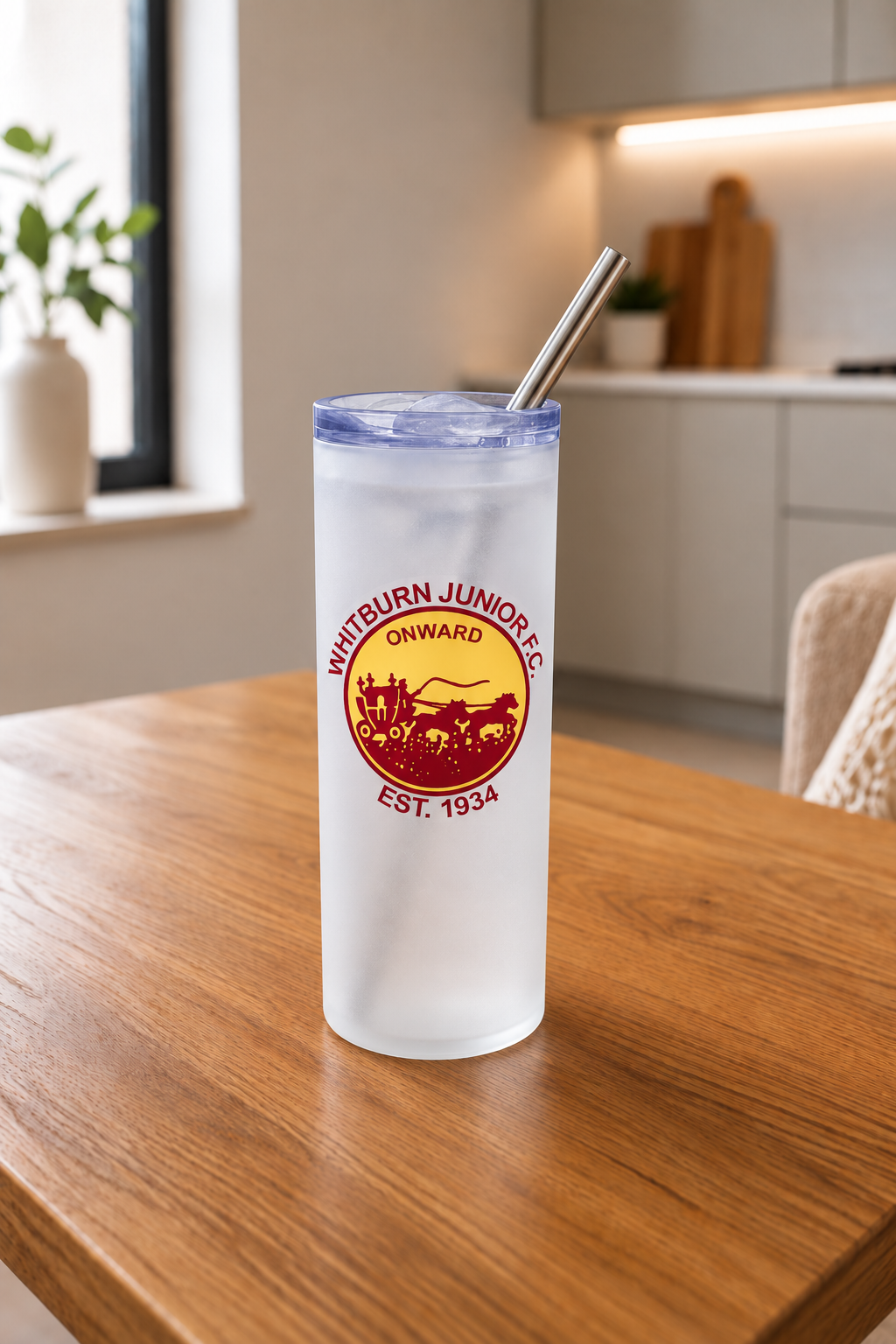 Whitburn Junior FC - Clear Frosted Glass Jar