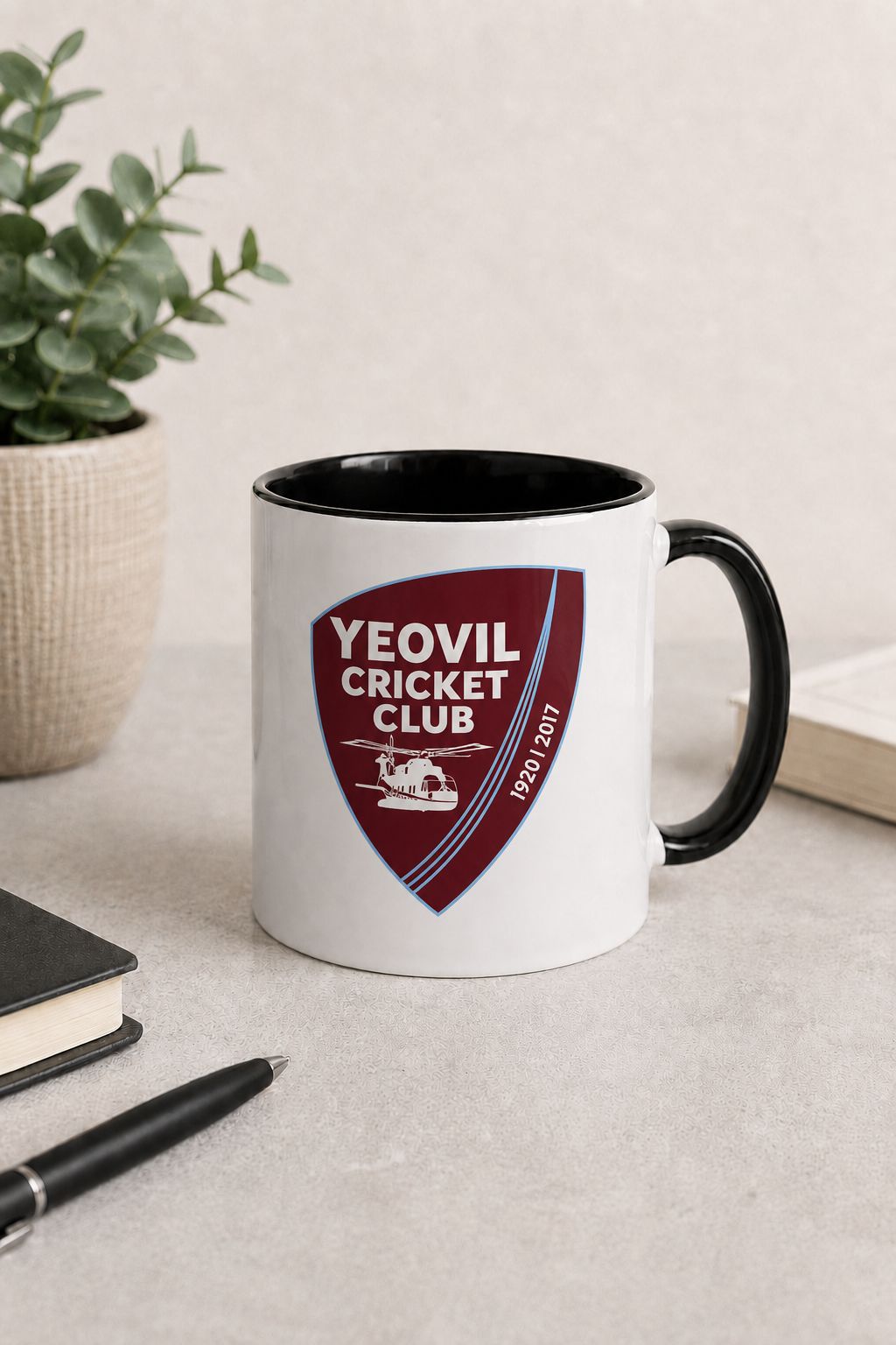 Yeovil Cricket Club - Black Coloured Mug