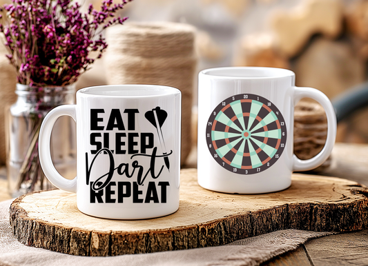 Eat Sleep Darts Repeat Mug