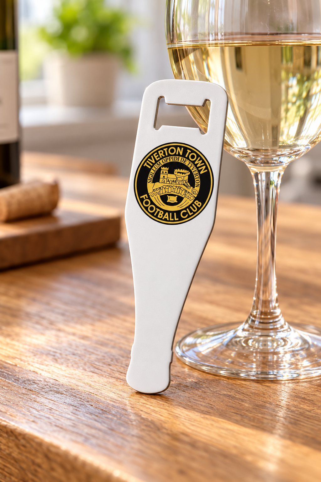 Tiverton Town FC - Wine Shaped Bottle Opener