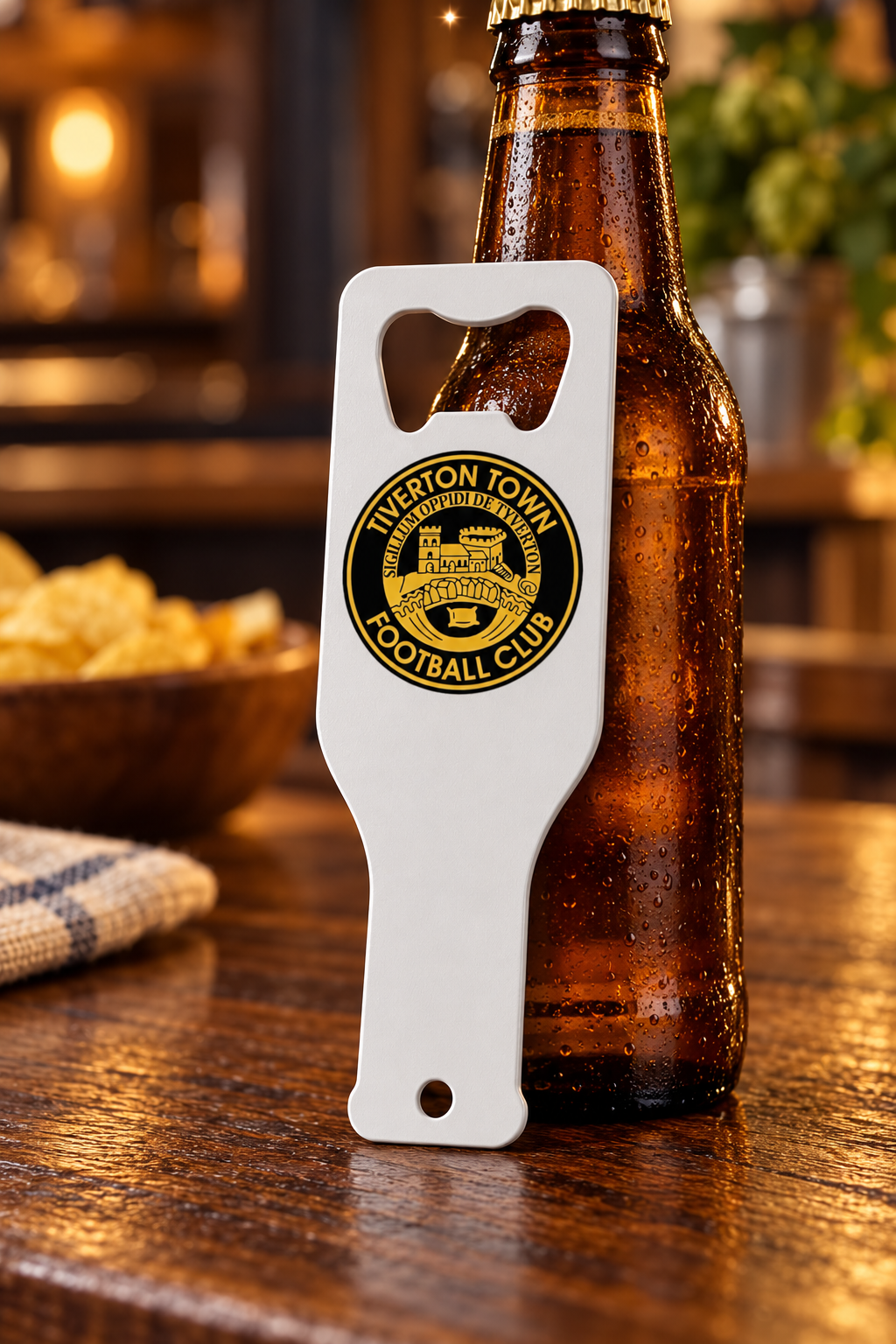 Tiverton Town FC - Bottle Opener - Beer Bottle Shaped