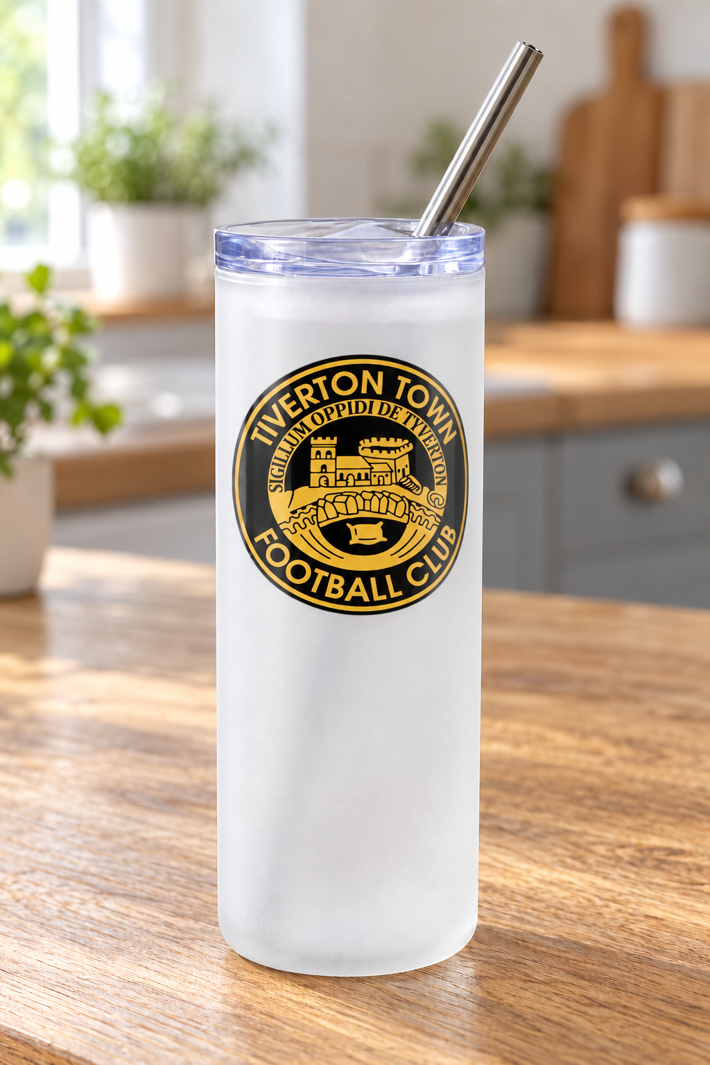 Tiverton Town FC - Clear Frosted Glass Jar