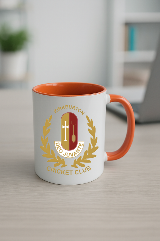 Kirkburton Cricket Club - Orange Coloured Mug