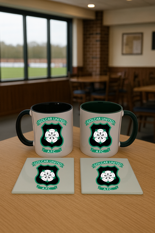 Mug & Coaster Bundle - Golcar United FC (Black & Green)