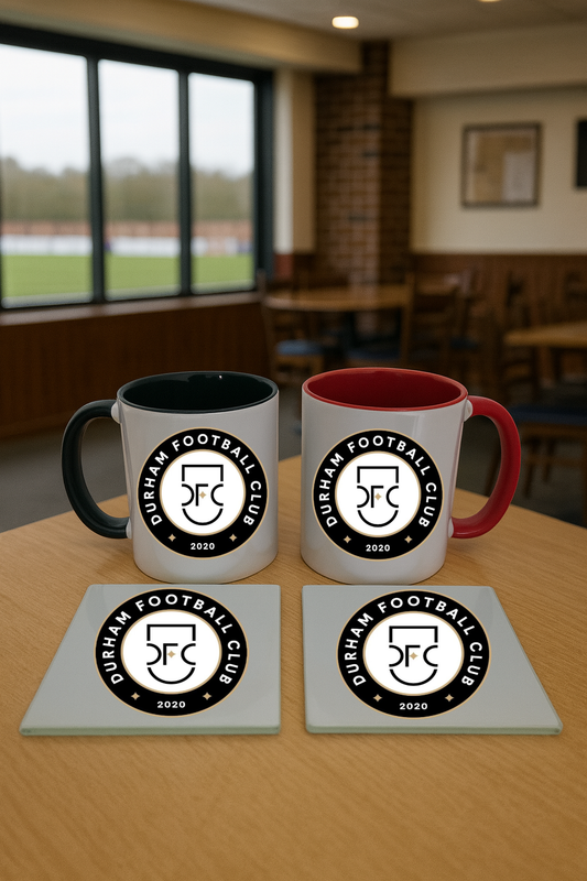 Mug & Coaster Bundle - Durham FC (Black & Red)
