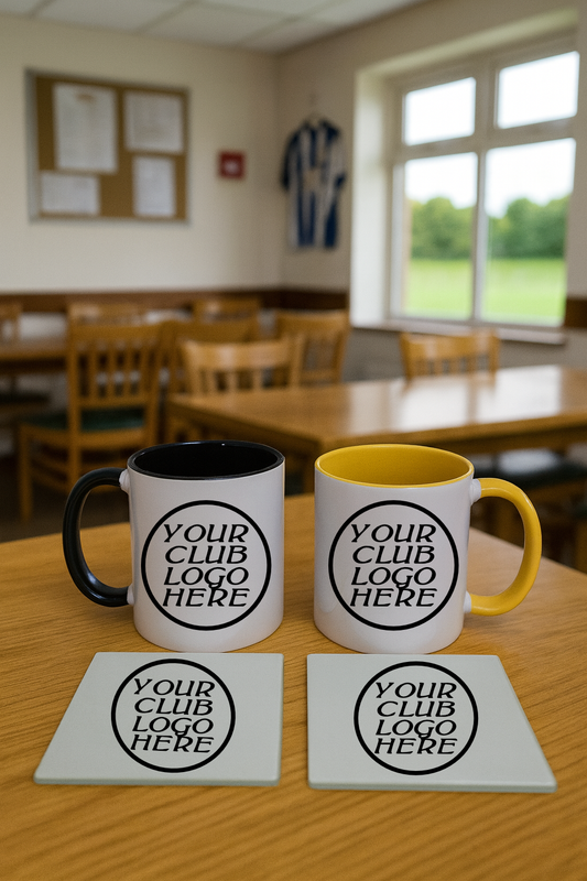 Mug & Coaster Bundle - Black and Yellow