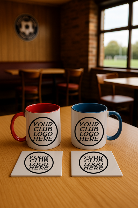 Mug & Coaster Bundle - Blue and Red