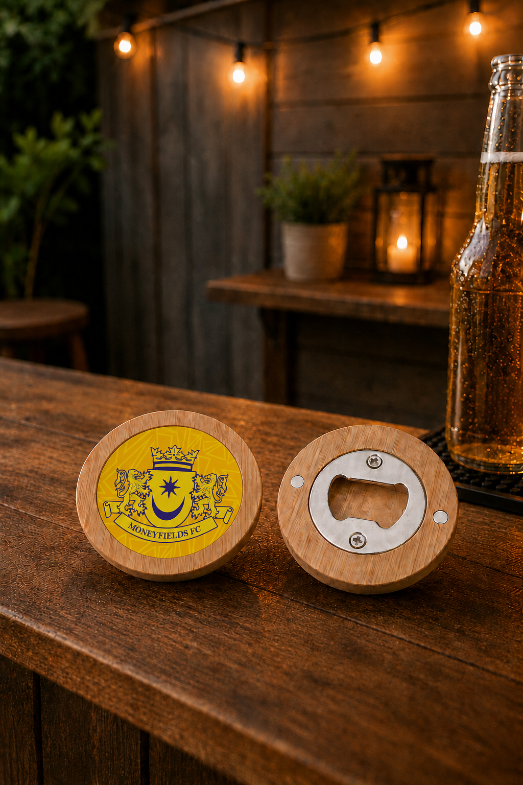 Moneyfields FC - Bamboo Lid Bottle Opener