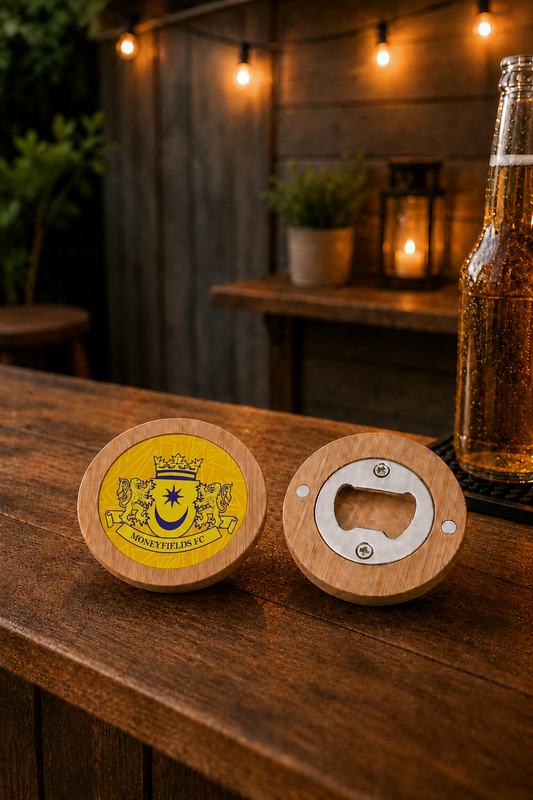 Moneyfields FC - Bamboo Lid Bottle Opener