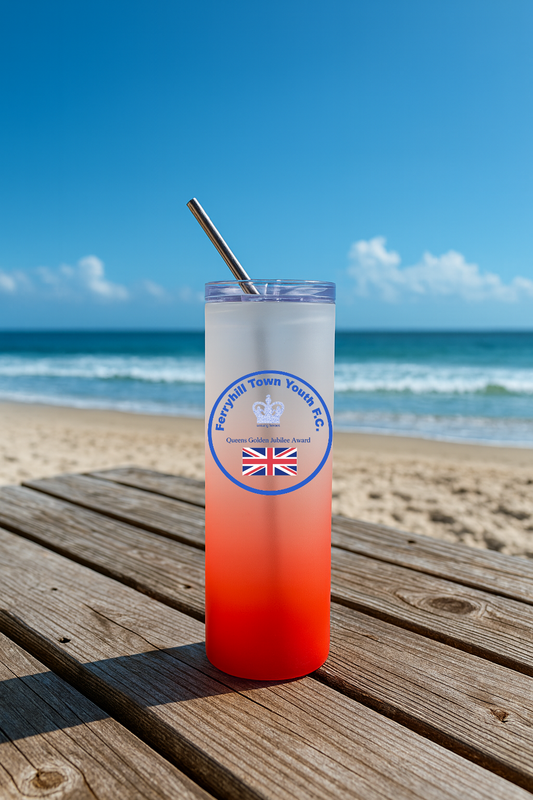 Ferryhill Town Youth FC - Red Frosted Glass Jar