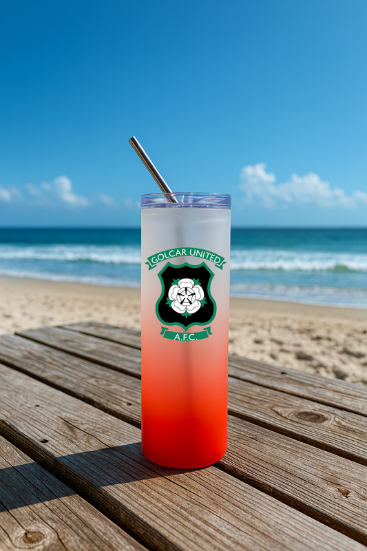 Golcar United FC - Red Frosted Glass Jar