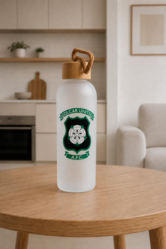 Golcar United AFC - Bamboo Lid Frosted Glass Jar