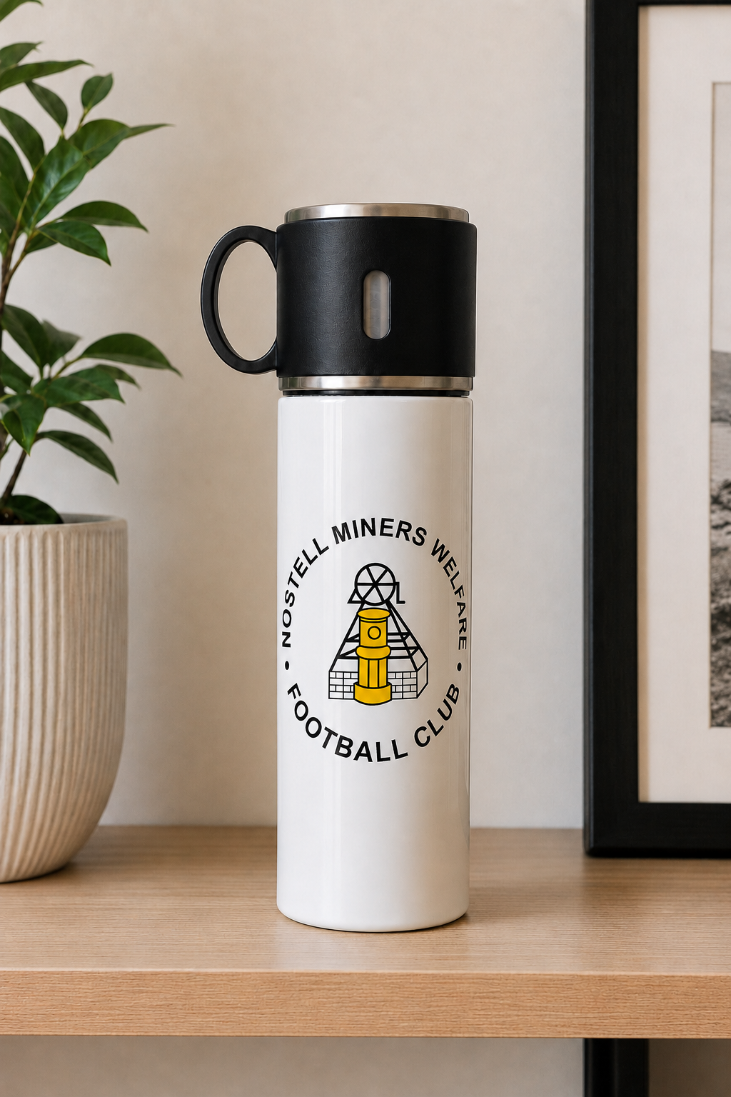 Nostell Miners Welfare FC - Travel Flask With Cup Lid